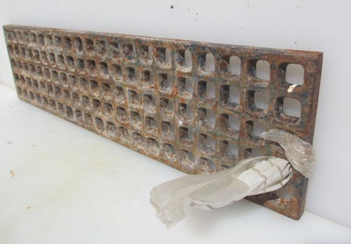 Vintage iron floor grate - vintage,
