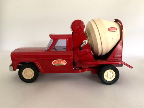 Tonka 1960s red cement mixer - tonka,
