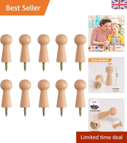 10pcs wooden hooks shaker - wooden,