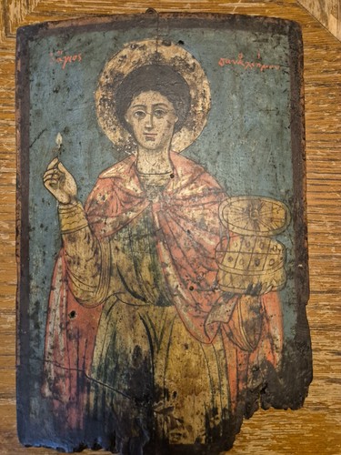 Antique hand painted orthodox - hand-painted,