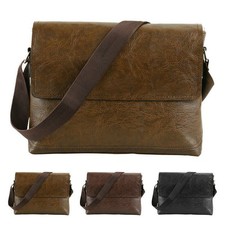Mens PU Leather Bags Messenger Bag Briefcase Satchel Shoulder Handbag Cross Body