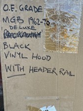 MGB Black vinyl hood WITH