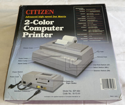 Citizen idp 560 - pin, printer