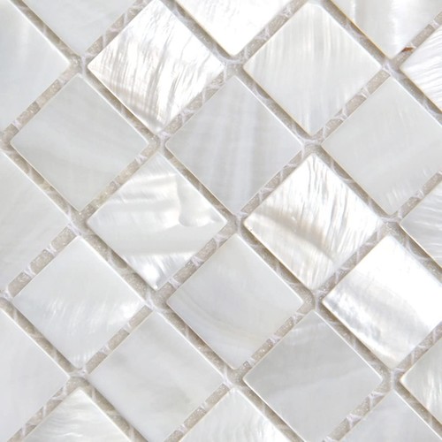 White square shell - shell, tile