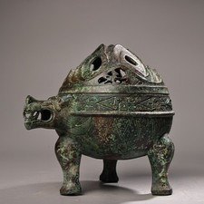 Old Rare Bronze Animal Head