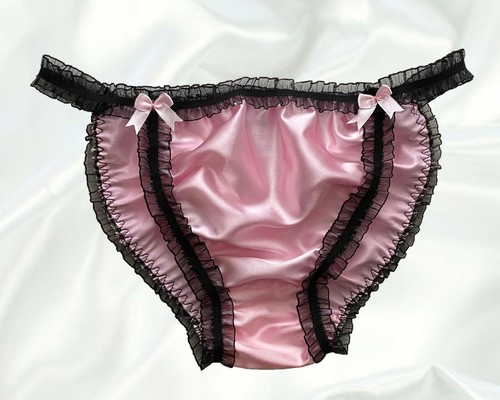 Baby pink satin - satin, frilly