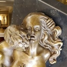 Vintage Bronze Sculpture Statue Woman Marble Deco J.Patoue Rare Decor Man Rare