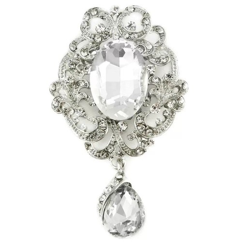 Silver tone large - silver, &