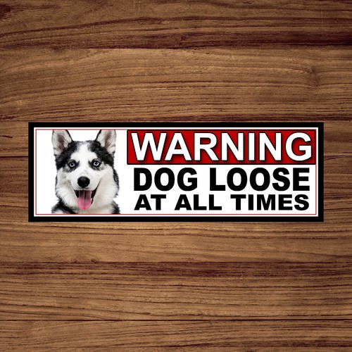Siberian husky warning - husky,