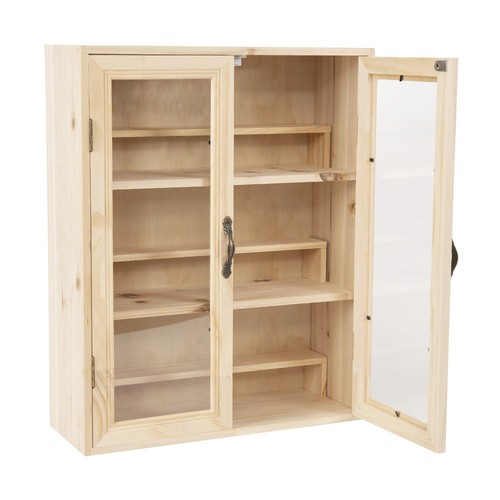 Wooden display cabinet figure - wooden,