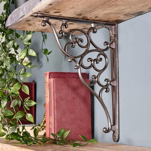 Cast iron ornate scroll shelf - scroll,