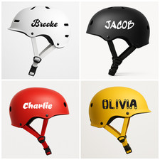 2 x Personalised Bike Helmet Name Stickers - Graffiti 2 Vinyl Decal BMX Kids