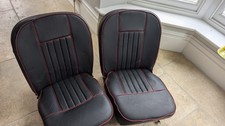 MGB MK1 LEATHER SEATS,  BLACK
