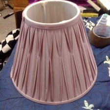 LAURA ASHLEY Fenn Pinch Pleat Silk lined pink lampshade 29cm x 20cm