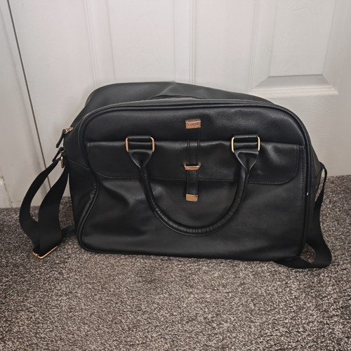 Storm black faux leather zip - black,