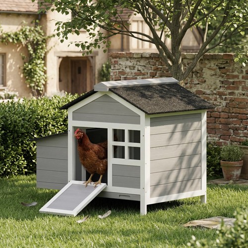 Pawhut wooden chicken coop - pawhut,