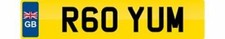 YUM NUMBER PLATE YUMMY R60 YUM
