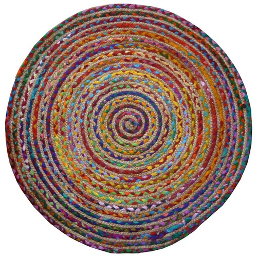 Round multi colour cotton - round,