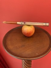 Pretty Antique C1860 Miniature Porte Crayon Cedar Pencil Marked French Silver