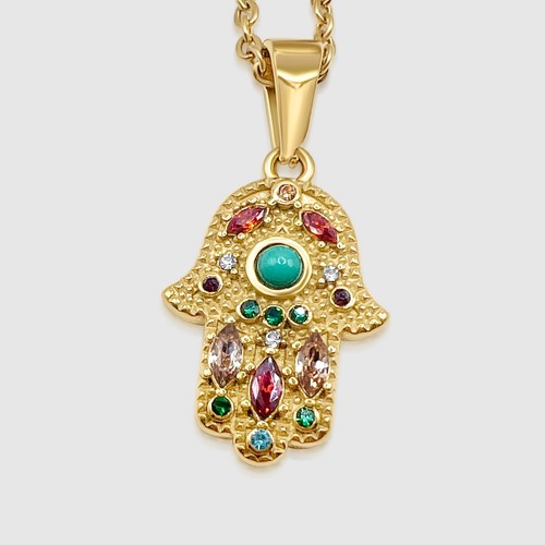Hamsa lucky charm pendant - charm,