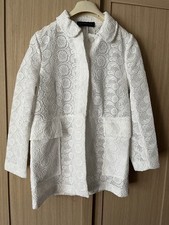 ZARA White Lace Coat Sz L  NEW Wedding/ Occasion