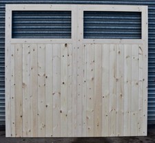 Wooden Garage Doors Heavy Duty Frame, Ledge & Braced Single Pane