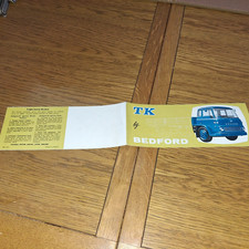 1961 ORIGINAL "TK BEDFORD" LOW LOADER TRUCK/LORRY SALES BROCHURE(FOLD OUT TYPE)*