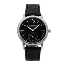 A. Lange & Sohne Langematik 37mm White Gold Automatic Black Dial Watch 301.027