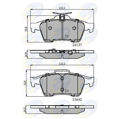 Brake pads set for volvo - for,