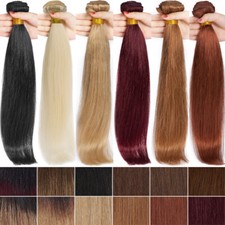 Thick Brazilian Virgin Remy Human Hair Extensions Sew in Weave Bundles Weft 100G