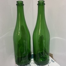 Empty Thick  Heavy Glass Champagne Prosecco Wine Bottles Washed Clean 75cl X2