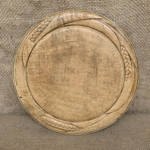 Antique carved wheat - antique, round