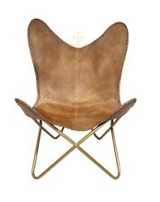 Butterfly Chair - Indien Handmade Leather Iron Frame Office Chair PL2.42