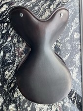 Wow Saddle Seat Size 1 Curved Brown Leather Deep