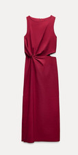 ZARA BURGUNDY FRONT DRAPED