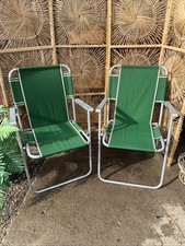 Vintage Pair Of Deck Chairs