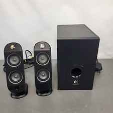 Logitech X-230 2.1 Surround Sound System Subwoofer 3.5mm AUX PC Gaming Working 
