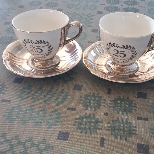 Unmarked anniversary tea cup - unmarked,