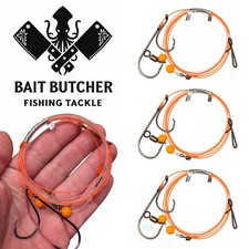 3 X BAIT BUTCHER Heavy Hooker Hand Tied Sea Fishing Pulley Pennel Rigs