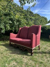 Antique High-Back Sofa /