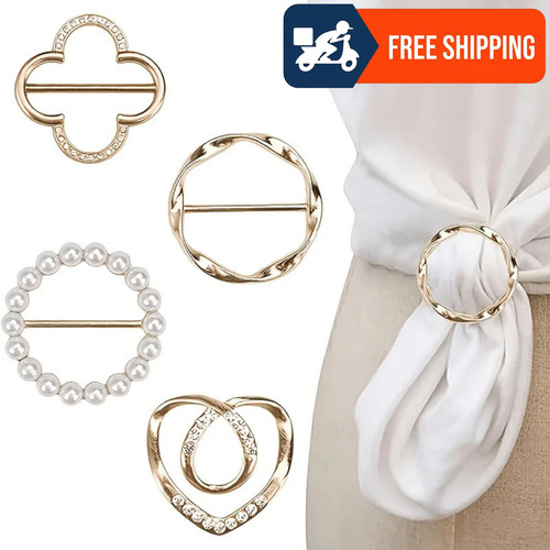 4pcs scarf ring - 4pcs, buckle