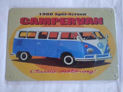 Camper van metal sign - vw,
