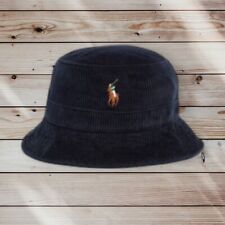 Polo Ralph Lauren Black Classic Corduroy Cord Bucket Hat Size  SM  58CM