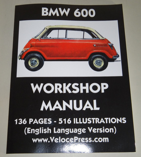 Workshop manual bmw 600 great - 600, "great