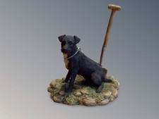 BORDER FINE ARTS RARE LAKELAND FELL PATTERDALE TERRIER WITH SPADE ORNAMENT DM5 