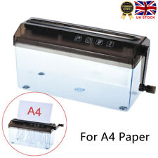 Mini Cut Paper Shredder Manual Shredding Box Cutting A4 Document Desktop Office
