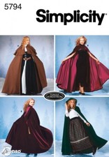Simplicity Ladies Sewing Pattern 5794 Full Length Capes (Simplicity-5794-A)