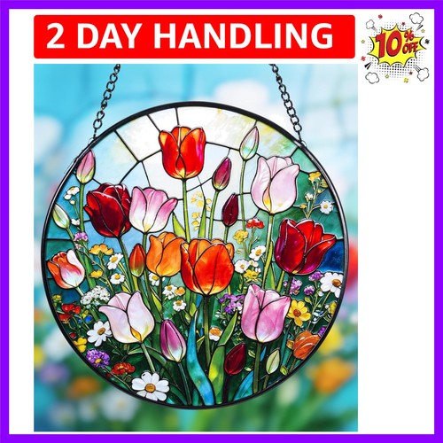 Stained glass window hanging - glass,