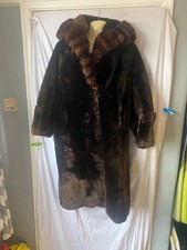 Vintage brown beaver lamb coat