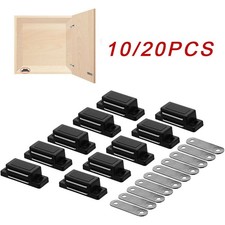 Black Magnetic Door Catches Kitchen Cupboard Wardrobe Cabinet Replacement Sets